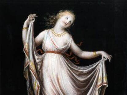 'La bailarina', témpera sobre papel de 1797, expuesta en la muestra 'Canova y la danza'.
