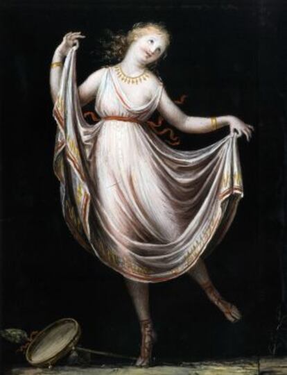 'La bailarina', témpera sobre papel de 1797, expuesta en la muestra 'Canova y la danza'.