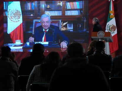 López Obrador, en un mensaje grabado tras enfermarse de covid-19, el 11 de enero de 2022.