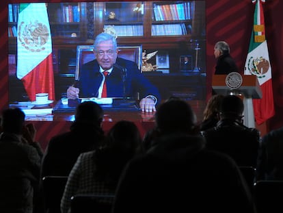 López Obrador, en un mensaje grabado tras enfermarse de covid-19, el 11 de enero de 2022.