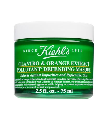 Date un gustazo cítrico y mantén los malos humos a raya con Cilantro & Orange Extract Pollutant defending masque de Kiehl's.