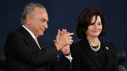 Michel Temer e Raquel Dodge, na posse dela na PGR.