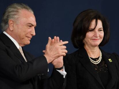 Michel Temer e Raquel Dodge, na posse dela na PGR.