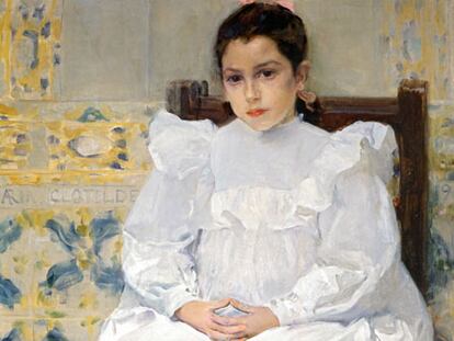 <b><i>María Clotilde</b></i> (1900), de Joaquín Sorolla (colección particular), se exhibe en el Museo del Prado.