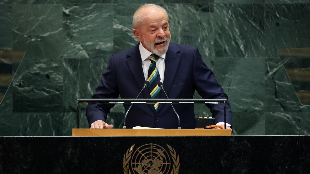 Brazil's President Luiz Inacio Lula da Silva addresses the 80th United Nations General Assembly at U.N. headquarters in New York City, U.S., September 23, 2025.  REUTERS/Mike Segar