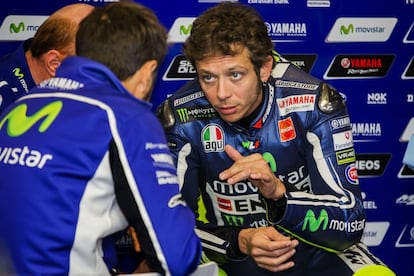 Valentino Rossi durante los entrenamientos oficiales del Gran Premio de Holanda.