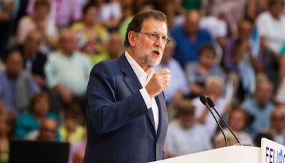 Rajoy en Pontevedra este domingo.