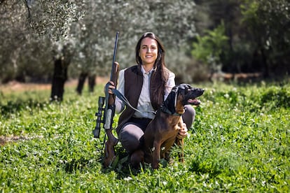 Lorena Martínez Frigols, presidenta de la Federación de Caza de la Comunidad Valenciana, el 28 de marzo.