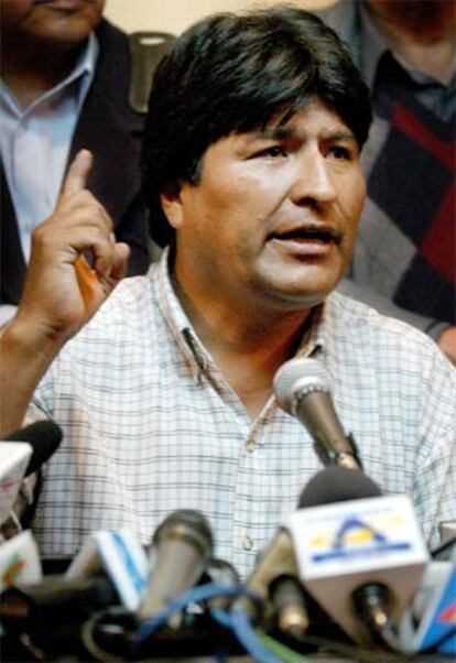 Evo Morales, el martes durante una conferencia de prensa.