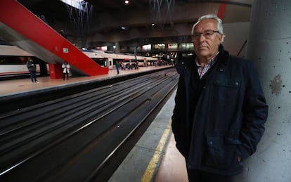 Juán Jesús Sánchez Manzano in Atocha station.