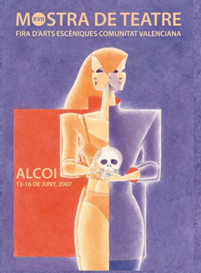 Cartel de la XVII edición de la Mostra de Teatre d'Alcoi.