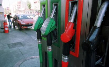 Una gasolinera ubicada en el centro de Madrid.