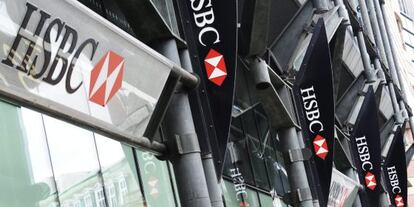 Fachada de una sede del banco HSBC en Londres (Reino Unido).