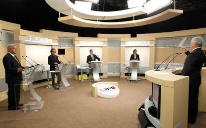 Un momento del debate presidencial en México.