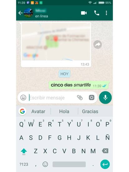 Podemos dar tres formatos distintos al texto en WhatsApp