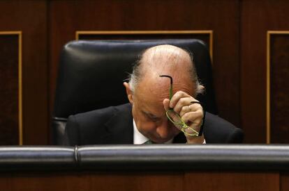 Montoro, en una sesión de control al Gobierno en el Congreso.