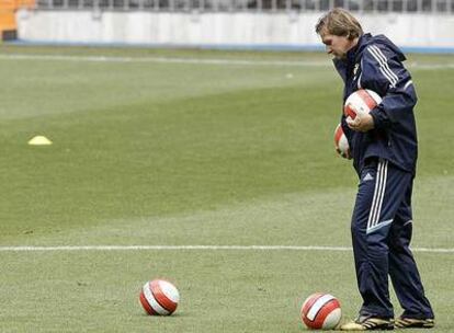 Schuster, durante un entrenamiento.