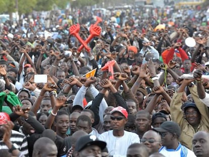 Opositores a la candidatura de Abdoulaye Wade.