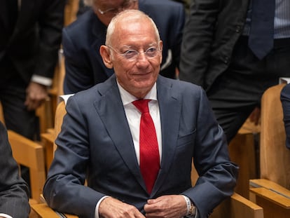 El empresario Isak Andic en el último acto público al que asistió, el pasado mes de marzo recogiendo el VIII Premio Reino de España a la Trayectoria Empresarial.