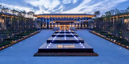 Entrada del Gran Meliá Chengdu, inaugurado el pasado 25 de septiembre.