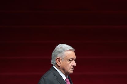 Andrés Manuel López Obrador, durante la ceremonia para conmemorar el tercer año de su vitoria en las elecciones presidenciales de 2018.