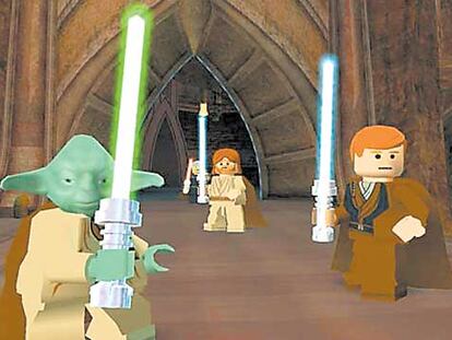 Videojuego de <i>La guerra de las galaxias</i> con los personajes de Lego.
