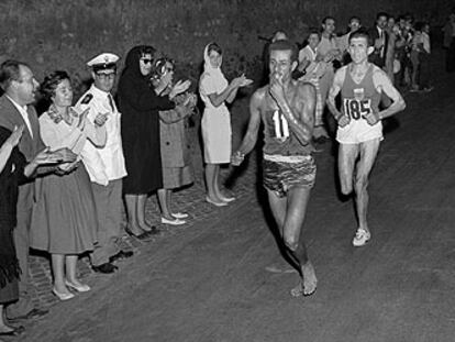 el etíope Abebe Bikila, en los Juegos de Roma de 1960.