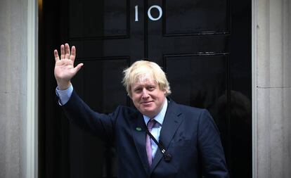 Boris Johnson, na entrada de Downing Street, em 2015.