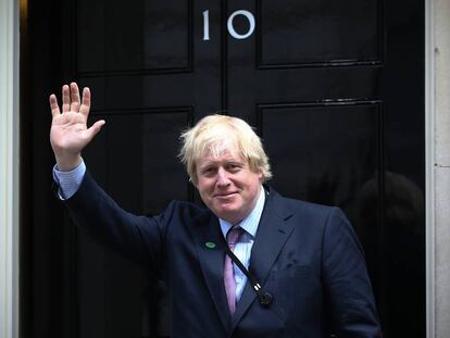 Boris Johnson, na entrada de Downing Street, em 2015.