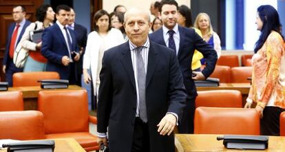 El ministro José Ignacio Wert, en la Comisión de Educación en el Congreso.