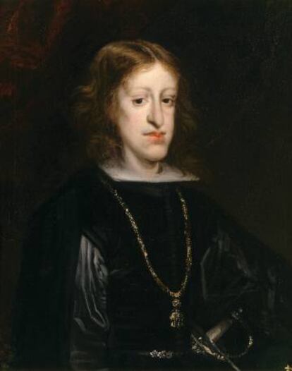 Carlos II" (hacia 1680), de Juan Carreño de Miranda, óleo sobre lienzo de la colección del Museo del Prado.