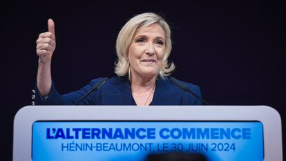 Fotografía tomada de la cuenta oficial de Marine Le Pen en X.