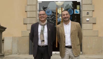 Los candidatos a rector, Enric Fossas y Francesc Torres.