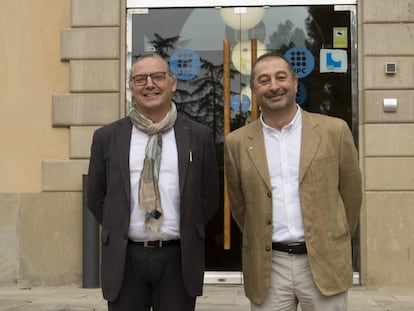 Los candidatos a rector, Enric Fossas y Francesc Torres.