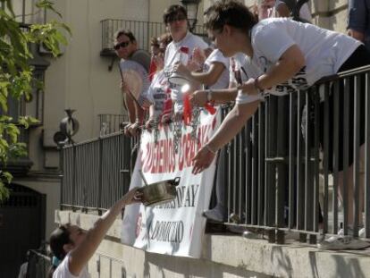 Trabajadores de ayuda a domicilio en una protesta en 2011.