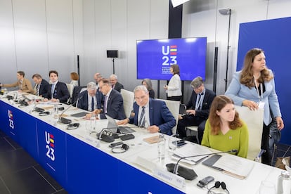 Participantes en la cumbre informal de la Agencia Espacial Europea y la UE celebrada en Sevilla el pasado martes.