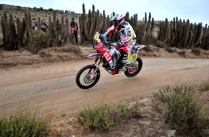 Gerard Farres Guell, en la última etapa del rally Dakar