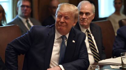 El presidente de Estados Unidos, Donald Trump, durante una reunión en la Casa Blanca.