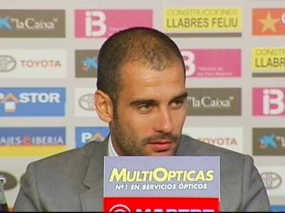 Guardiola: "Con otros jugadores yo no sería campeón de Liga, ellos sí con otro técnico"