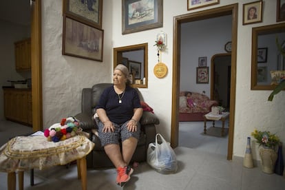 Enriqueta Romero, vecina de la Caleta del Sebo, situada en la isla de La Graciosa.