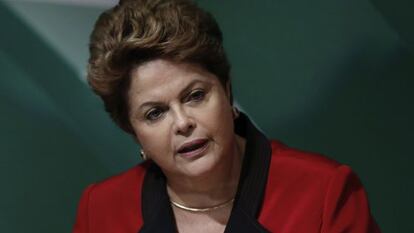 Dilma em um encontro de agricultores em Brasília no dia 6 de agosto.