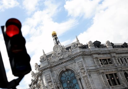 Edificio del Banco de España. en Madrid