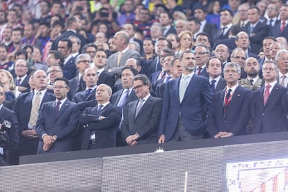El palco presidencial en la final de Copa del Rey de 2015.