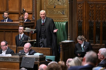El 'speaker' (presidente) de la Cámara de los Comunes del Reino Unido, Lindsay Hoyle, el 23 de enero.