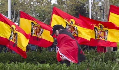 Celebracion del dia de la Hispanidad en Montjuïc.