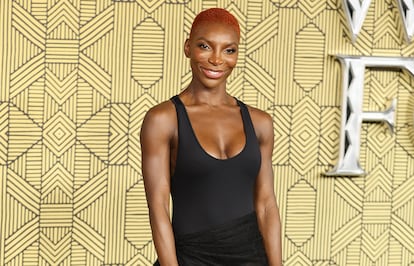 Michaela Coel, en el estreno en Londres de 'Black Panther: Wakanda Forever',