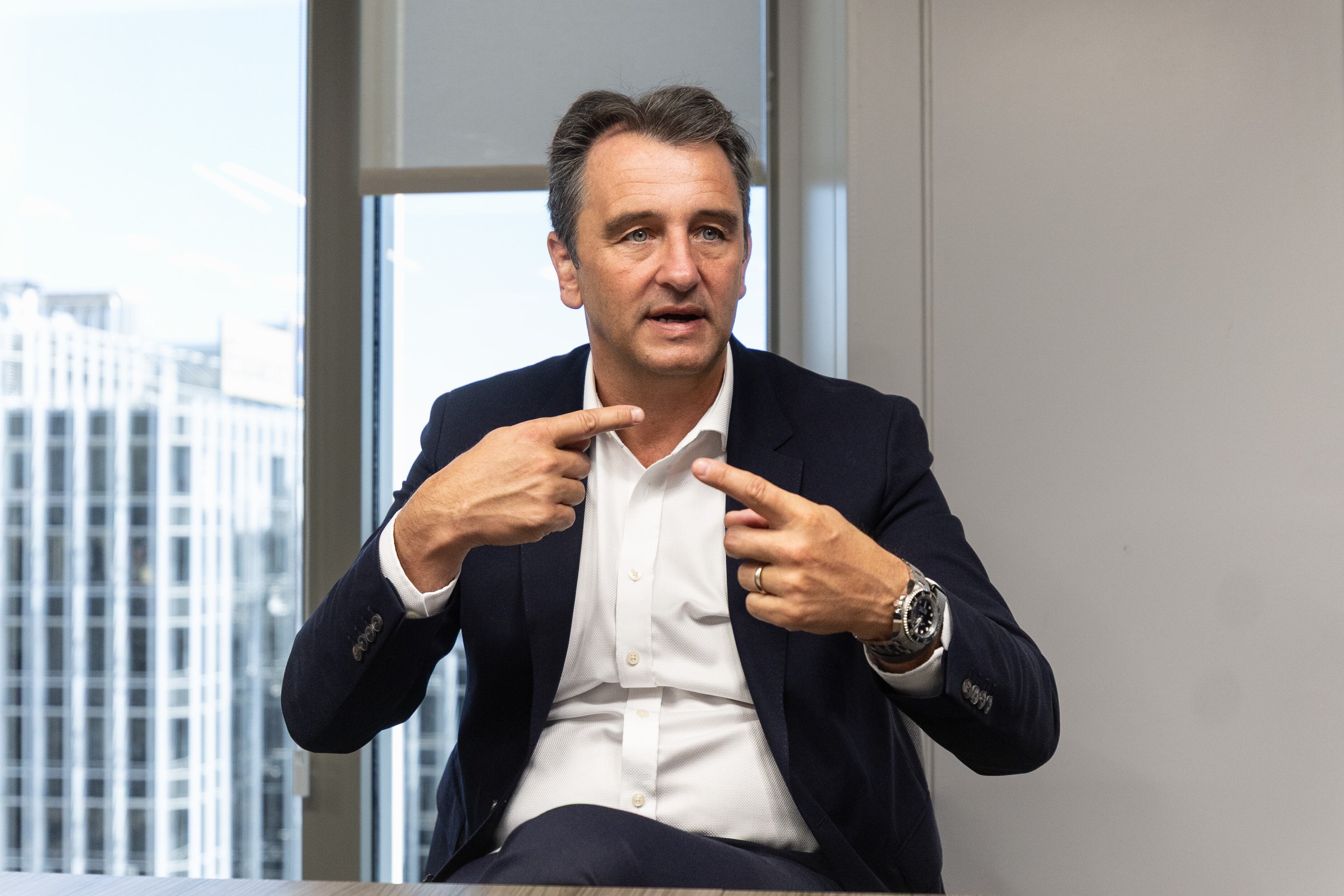 Antony Cahill, en un momento de la entrevista