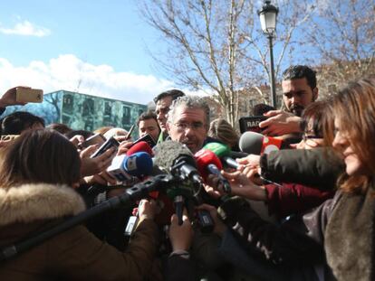 Francisco Granados a la salida de la Audencia Nacional en febrero de 2018.