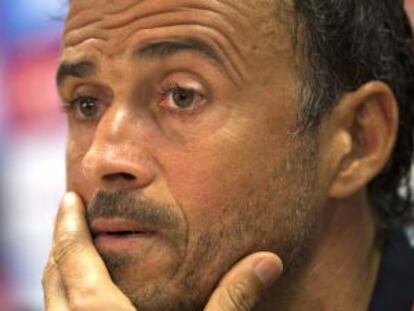 Luis Enrique: “Espero que la ‘senyera’ nos dé fuerza”