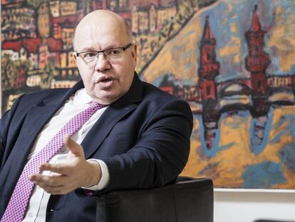 Peter Altmaier, ministro de Finanzas en funciones del Gobierno alem&aacute;n y de la presidencia en Berl&iacute;n durante la entrevista. 